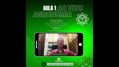 Chamada Aula ao Vivo 1 Direito Ambiental Agrário e Legislação