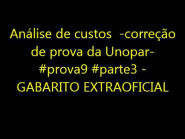 An Lise De Custos Corre O De Prova Da Unopar Prova Parte