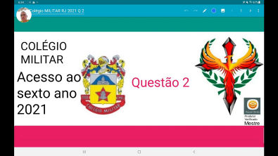 COLÉGIO MILITAR 2021 SEXTO ANO Questão 2 - Matemática