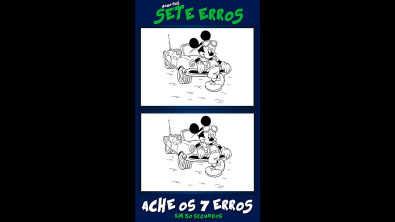 Jogo dos Sete Erros - Mickey Mouse - Jogo dos 7 Erros