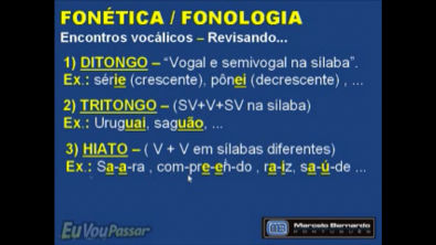 Aula 03 - Fonética - Encontros Vocálicos e Consonantais