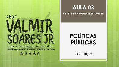 ADMINISTRAÇÃO PÚBLICA PARA CONCURSOS - AULA 03 - PARTE 0102 - POLÍTICAS PÚBLICAS