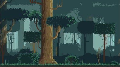 Pixel Art Forest - Background