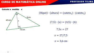 Como calcular relações Métricas no triângulo retângulo   [b.c = a.h] [h² = m.n]