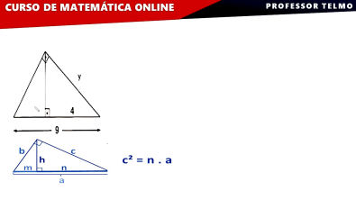 Como calcular relações métricas -  fórmulas [c² = a.n ] [b² = a.m]