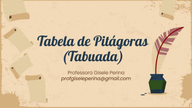 2021 - Tábua de Pitágoras - Tabuada