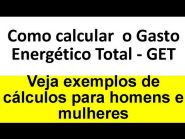Como calcular o Gasto Energético Total GET - Dietética