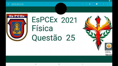 EsPCEx 2021 física Questão 25, três esferas carregadas