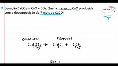 Equação CaCO3 --- CaO CO2 Qual a massa do CaO produzida com a decomposição de 7 mols de CaCO3
