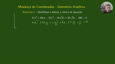 Mudança de Coordenadas - Rotação e Translação _ Exercício 3 - Geometria Analítica