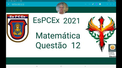 EsPCEx 2021 matemática Questão 12