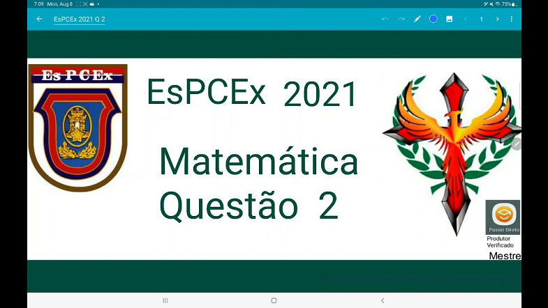 EsPCEx 2021 matemática Questão 2