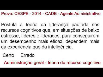 GESTÃO DE PESSOAS - Prova CESPE - 2014 - CADE - Agente Administrativo