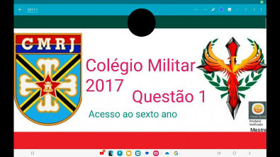 Colégio Militar 2017 questão 1, o Colégio Militar do Rio de Janeiro, um aluno do 7 ano juntou 72