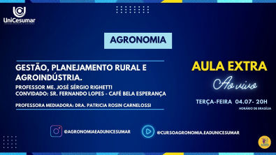 AULA EXTRA Gestão, Planejamento Rural e Agroindústria