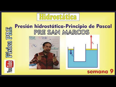 Hidrostática -Presión hidrostática-Principio de Pascal ( Semana 9-Pre San Marcos)