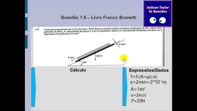 Questão 1.5 Mecânica dos fluidos - Propriedades dos fluidos(Brunetti)