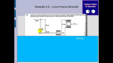 Questão 2.2 Mecânica dos fluidos - Estática dos fluidos(Brunetti)