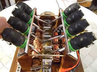 V8 solenoid engine