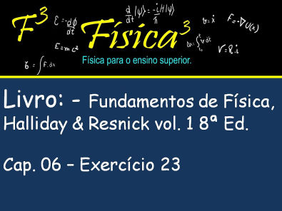 Cap  06   Ex  23 Resolvido  Força e Movimento 2 Fund  da Física Halliday & Resnick vol  1  Ed 8