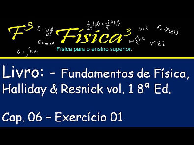 Cap  06   Ex  01 Resolvido  Força e Movimento 2 Fund  da Física Halliday  Resnick vol  1  Ed 8