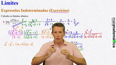 Cálculo- Indeterminação nos Limites - Exercícios (Aula 7 de 15) | Video