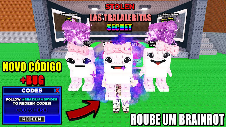 SAIU!! NOVO CÓDIGO DA LAS TRALALERITAS NO ROUBE UM BRAINROT DO STEAL A BRAINROT ROBLOX