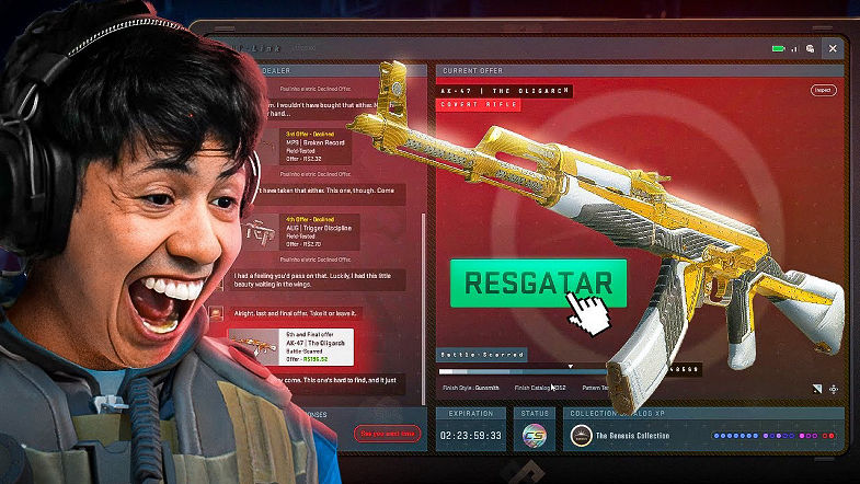 É REAL!!! DROPEI a NOVA AK-47 da COLEÇÃO GENISIS no CS 2! (dropei a nova AWP também)