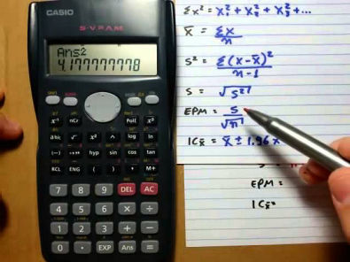 Vídeo de como fazer cálculos básicos da estatística (muito bom)