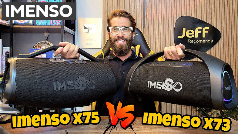 FOI DE ARREPIAR! IMENSO IMS-73 300W Vs IMENSO IMS- X75 200W QUAL É A MELHOR CAIXA DE SOM? (DUELO)