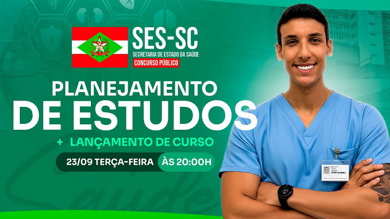 CONCURSO SESSC PLANEJAMENTO DE ESTUDOS LANÇAMENTO DO CURSO