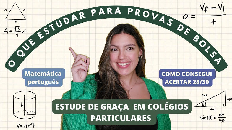 O QUE ESTUDAR PARA PROVAS DE BOLSA- Como estudar em colégios particulares de graça