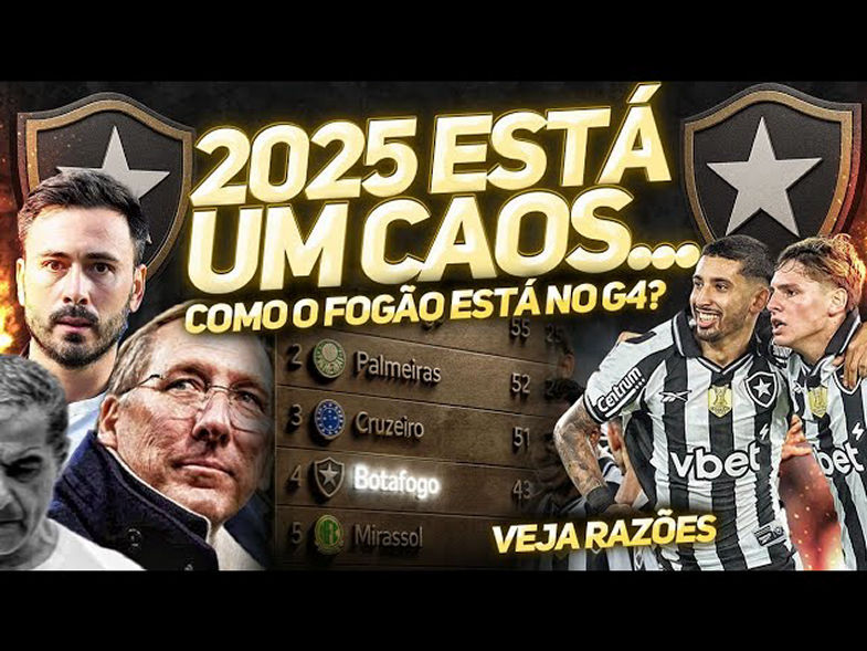 COMO O BOTAFOGO CONSEGUE SUBIR NA TABELA MESMO EM UM ANO DE 2025 CAÓTICO? VEJA QUATRO RAZÕES