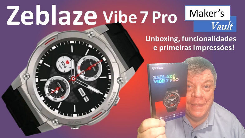 Zeblaze Vibe 7 Pro Smartwatch robusto com boas funcionalidade e bom preço