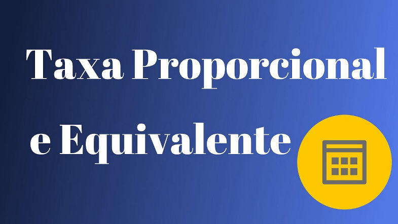 taxa proporcional e equivalente