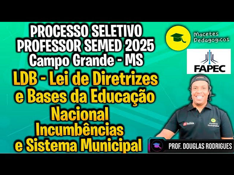LDB - Lei de Diretrizes e Bases da Educação Nacional - Incumbências e Sistema Municipal - Live 499