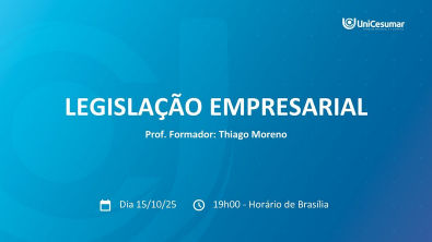 Aula ao vivo 3 I Legislação Empresarial