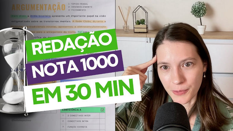 Redação do ENEM em 30 minutos! Modelo para QUALQUER tema, sem precisar decorar.