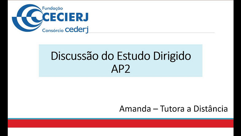 Videotutoria de Revisão 2025.2 - AP2 (PARTE 1)
