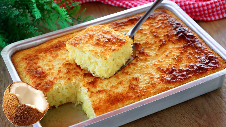 BOLO COCADA SEM FARINHA DE TRIGO