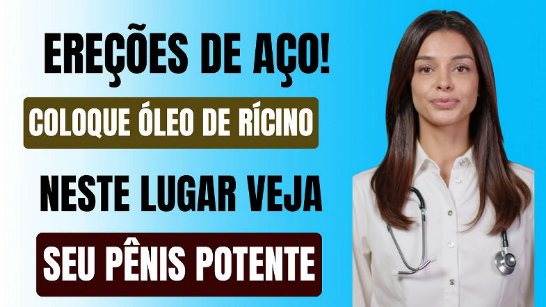 Homens de 50 experimente esta massagem com óleo de rícino para obter melhores ereções