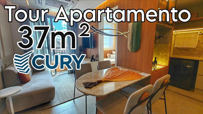 TOUR APARTAMENTO 37M - CURY CONSTRUTORA APARTAMENTO COM SACADA