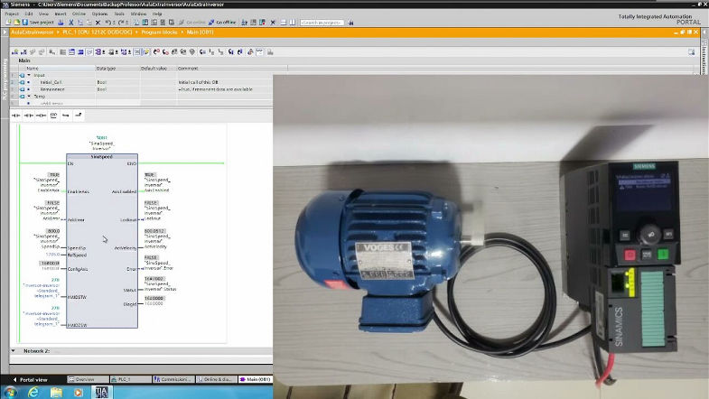CLP S7-1200 e Inversor de Frequência G120 e IHM em rede PROFINET