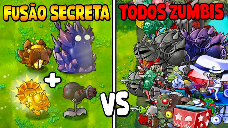 USEI ESSA FUSÃO SECRETA E FINALMENTE DERROTEI TODOS OS ZUMBIS DO PLANTS VS ZOMBIES FUSION!!! (FÁCIL)