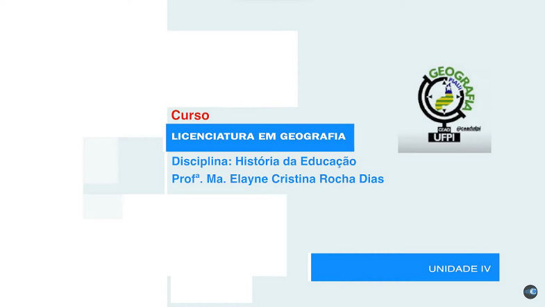 CURSO LICENCIATURA EM GEOGRAFIA - UNIDADE IV