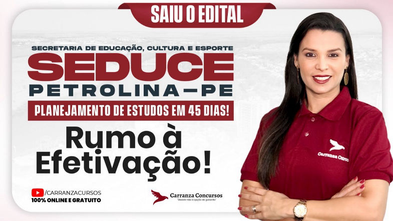 Concurso Petrolina-PE 2025 Planejamento de Estudos em 45 Dias Rumo à Efetivação!
