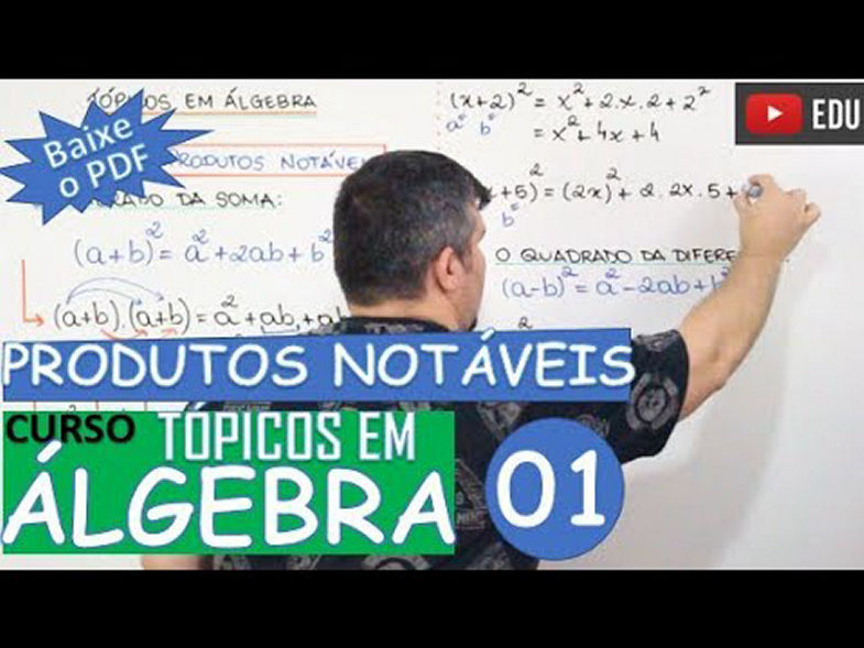 PRODUTOS NOTÁVEIS TÓPICOS EM ÁLGEBRA (MÓDULO 1)