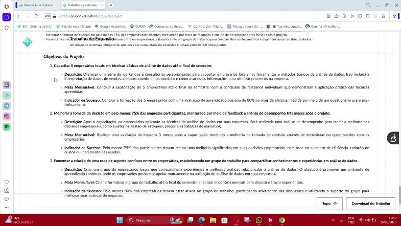 Análise de Dados Passo a Passo | Trabalho de Extensão - Estácio
