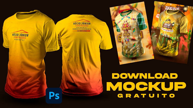 Mockup Camiseta Realista GRÁTIS