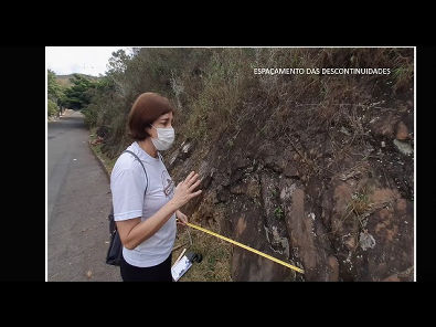 Demonstração de campo - Descrição das descontinuidades. Profa. Maria Giovana Parisi. IGC-UFMG